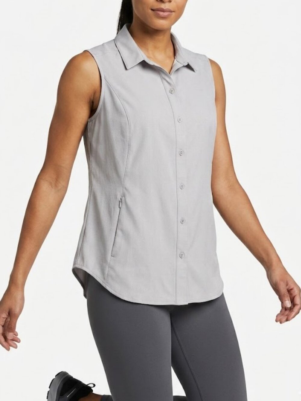 EDDIE Bauer Sleeveless Button-Down Technical Outdoor Hiking Top Size XXL